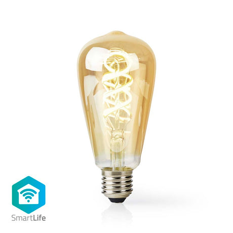 Nedis Wi-Fi LRT10ST64 SmartLife Lampe à filament LED Wi-Fi E27 360 lm 4,9 W Blanc chaud à froid 1800 - 6500 K Verre Android Trade ; iOS st64
