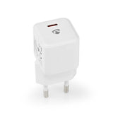 Nedis WCMPD20W100WT Ladegerät 1.67 2.22 3.0 A Ausgänge: 1 USB-C-Handel; 20 W Automatische Spannungsauswahl