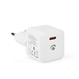 Nedis WCMPD20W100WT Ladegerät 1.67 2.22 3.0 A Ausgänge: 1 USB-C-Handel; 20 W Automatische Spannungsauswahl