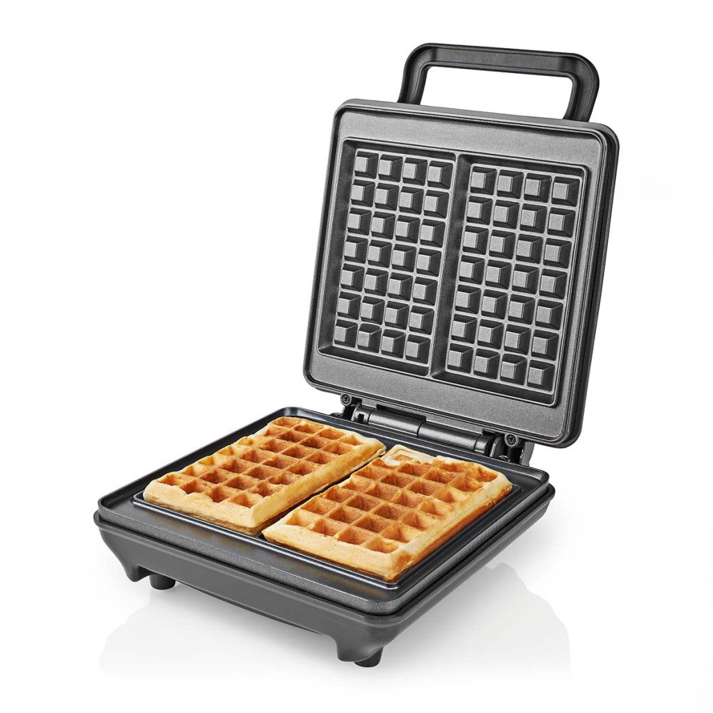 Nedis KAWP210FBK Wafelijzer Belgische Wafels 22 X 12.5 Cm 1200 W Automatische Temperatuurregeling Aluminium