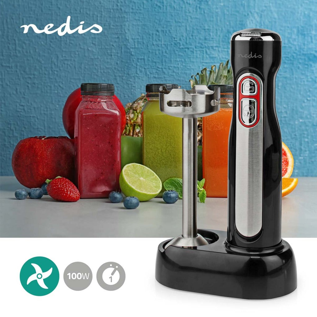 NEDIS KAHB600BK Handblender 100w silver svart