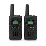 Nedis WLTK0610BK Walkie Talkie Set 2 Handys bis zu 6 km Frequenzkanäle: 8 PTT Vox bis 3 Stunden Kopfhörerausgabe 2 Headsets Schwarz