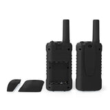 Nedis WLTK0610BK Walkie Talkie Set 2 Handys bis zu 6 km Frequenzkanäle: 8 PTT Vox bis 3 Stunden Kopfhörerausgabe 2 Headsets Schwarz