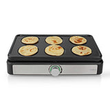 Nedis Fcra310fbk6 Party Wokset Grill 6 Personen Spatel-Temperatur-Einstellung Anti-Stick niedriger Rechteck