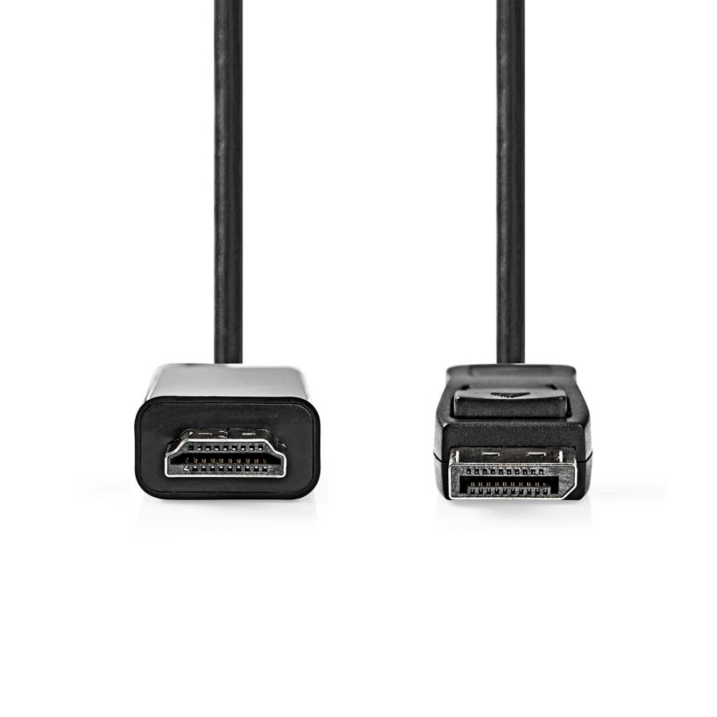 NEDIS CCGL37100BK20 Displayport Cable DisplayPort Male HDMI Trade; Konektor 1080p nikl -vyvolán 2,00 m kolem PVC Black Label