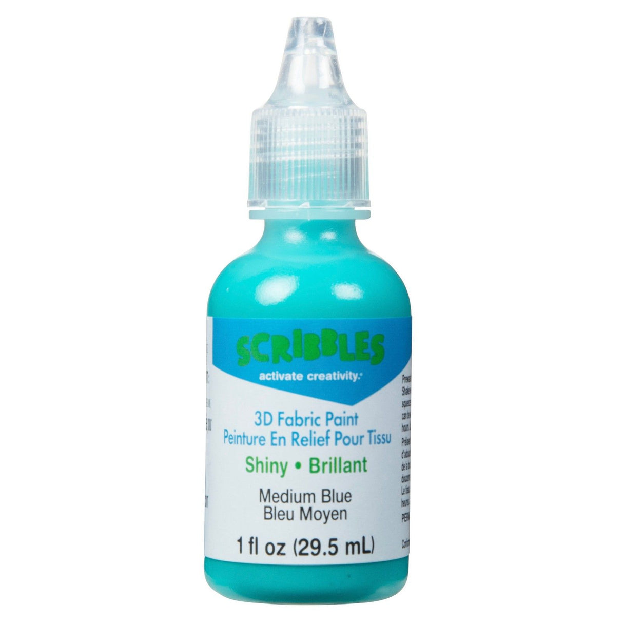 Scribbles • Peinture textile 3D brillante 29,5ml bleu clair