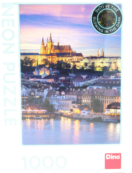 Dinotoys puzzle dinosaure - brille dans le noir Château de Prague - 1000 pièces