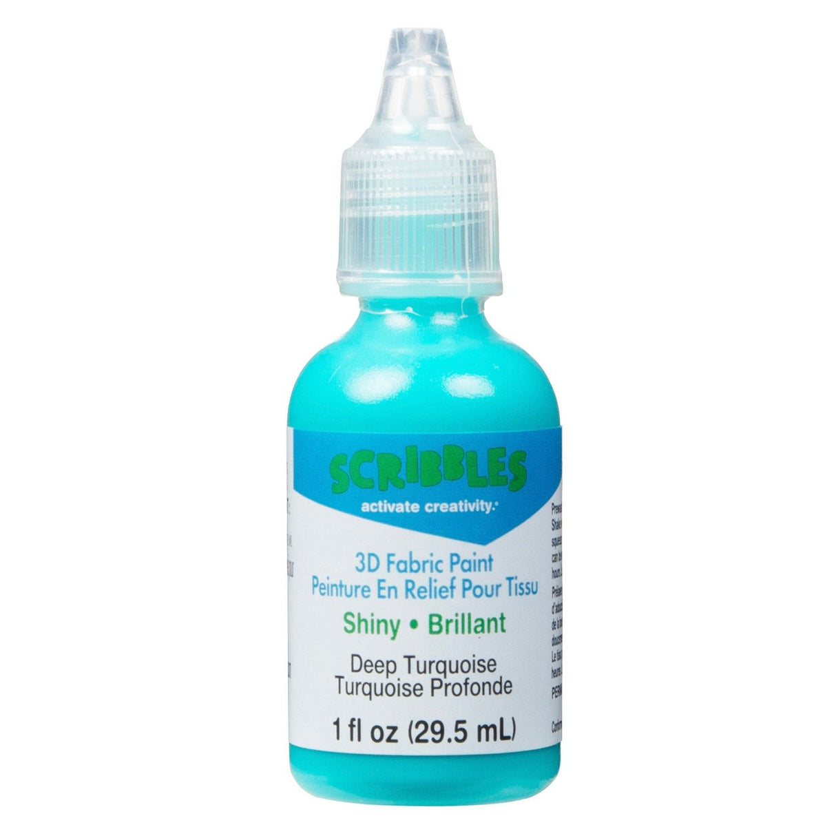 Scribbles • Peinture textile 3D brillante 29,5ml turquoise