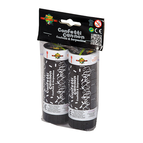 Canon à confettis de base, bandes de papier d'aluminium pour canon de fête, argent