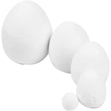 Oeuf Creativ company, taille 12+25+35+40+47 mm, blanc, 200 pièces 1 boîte