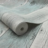 NOORDWAND NOORDWAND Fond d'écran Topchic Wood Planches gris et bleu