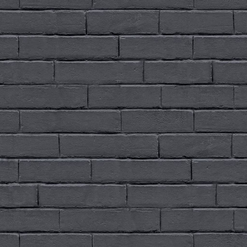 North Wall Noordwand Tapeta Dobra wibracje tablica Brick Wall Black and Grey