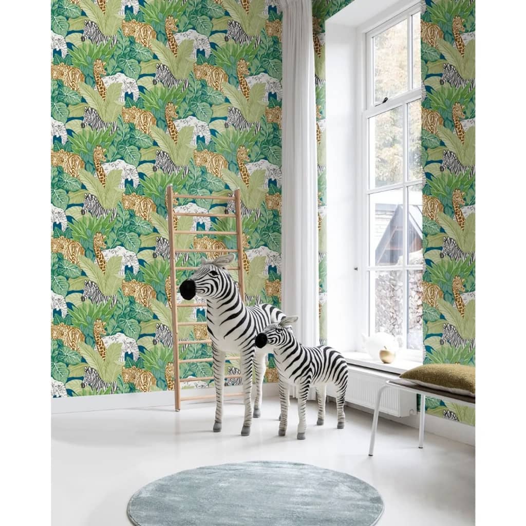 North Wall Noordwand Wallpaper Good Vibes Animales Verdes y negros