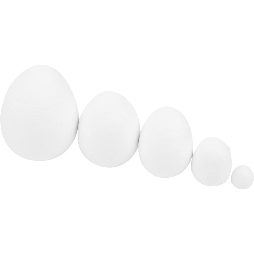Oeuf Creativ company, taille 12+25+35+40+47 mm, blanc, 200 pièces 1 boîte