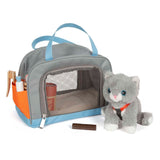 Small foot - peluche chat avec sac de transport et kit de soins