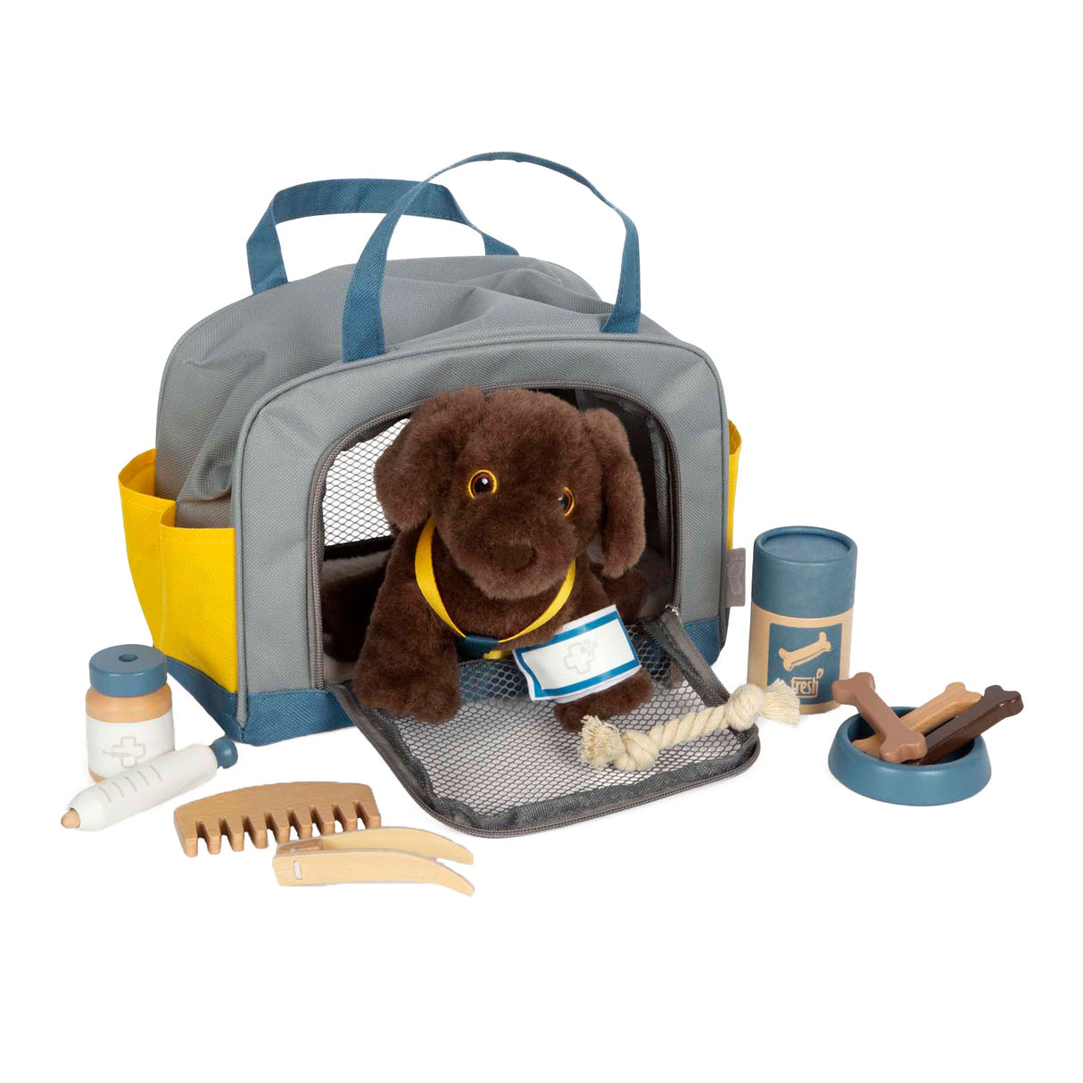 Small Foot - Cuddle dog with carrier bag and care set