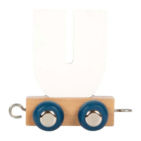 Small foot - train de lettres en bois polaire - u