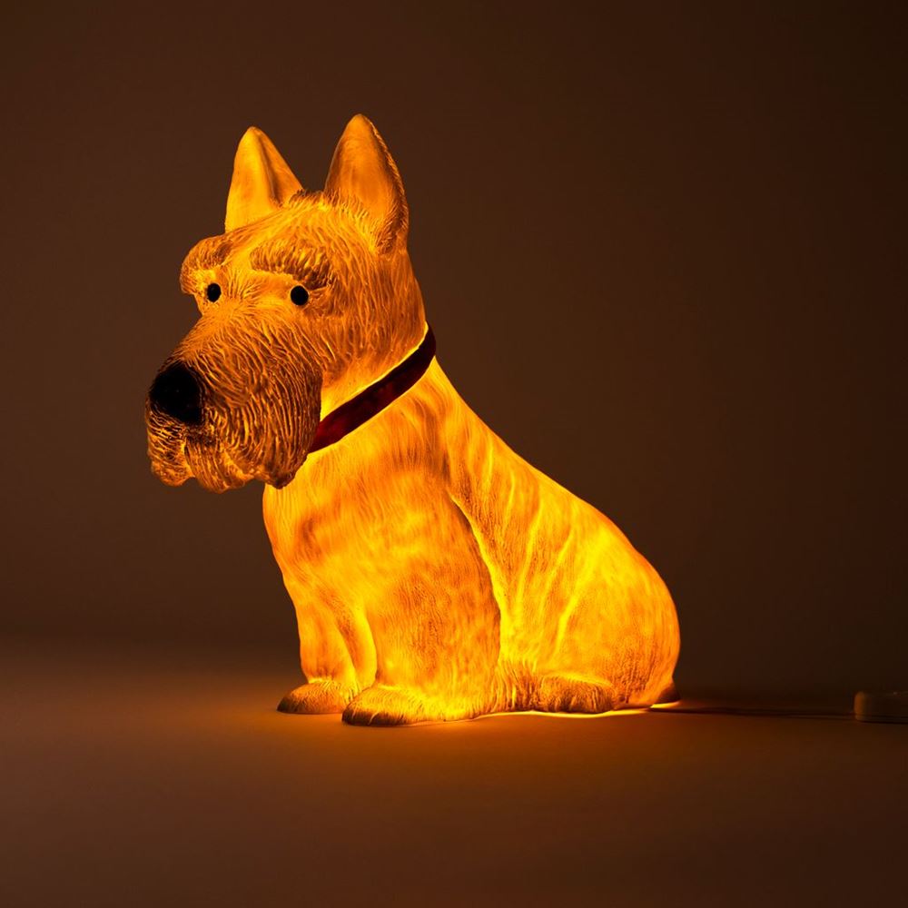 Lampe Egmont chien Scotty. 34x39 cm.