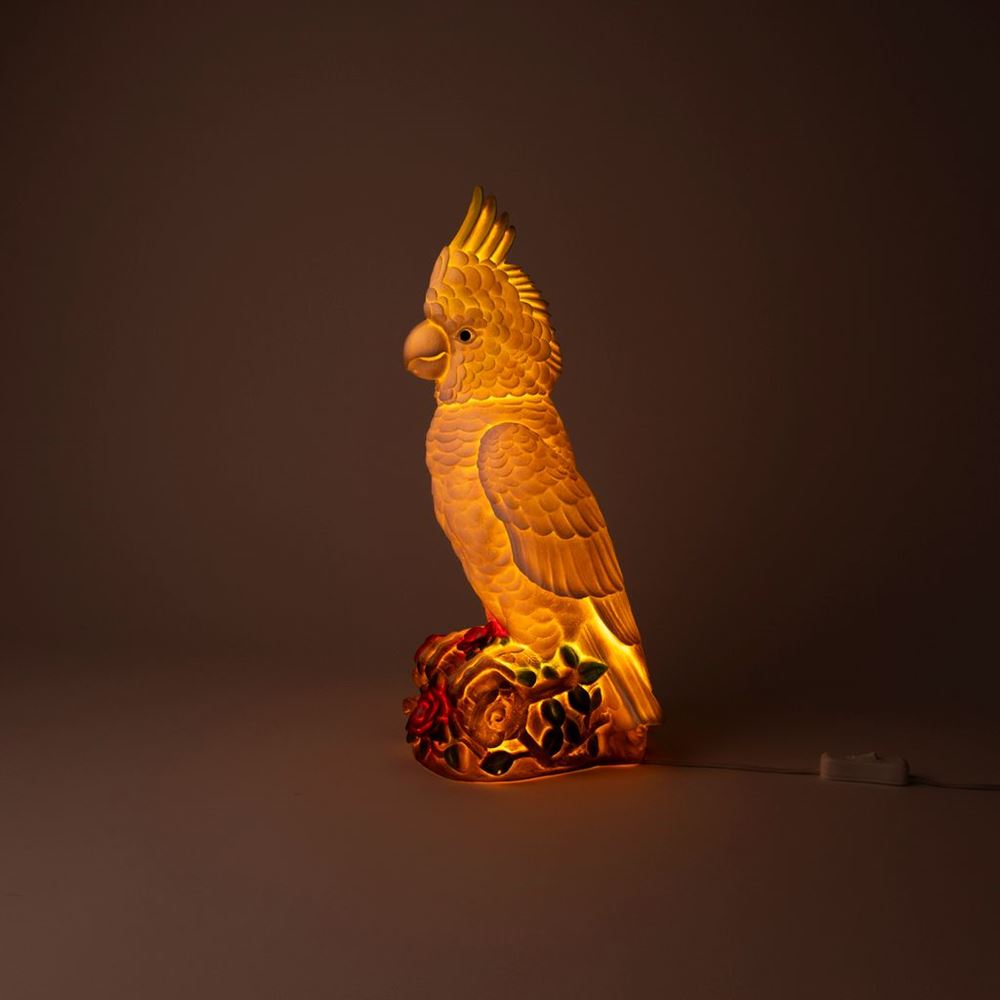 Lampe cacatoès d'Egmont. 29cm. décoration