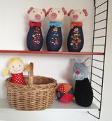 Jeu de quilles loup 18 cm. 0+