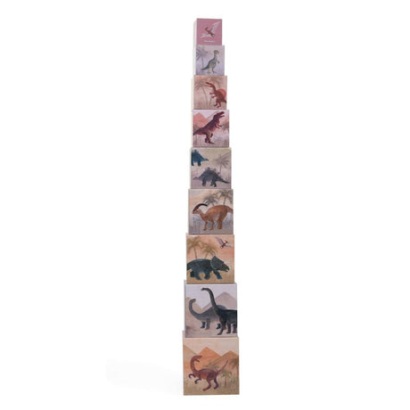 1.2.3 pyramide à empiler de dinosaures. carton FSC