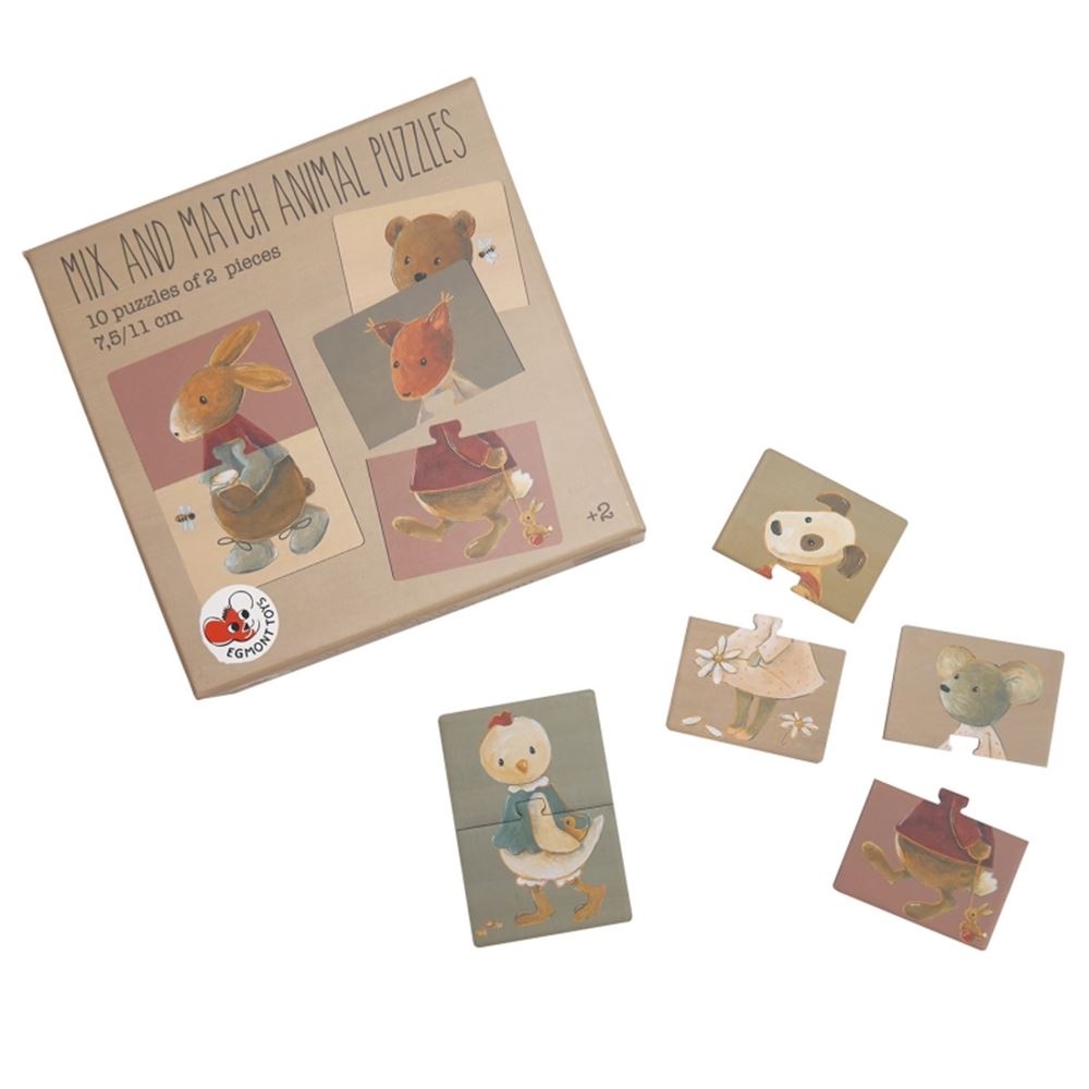Egmont 10 puzzles d'animaux mix match. fsc