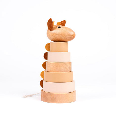 Pile en bois de girafe Léonie. 21x10x10