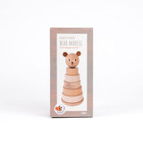 Pile en bois d'ours Marcel. 21x10x10 cm