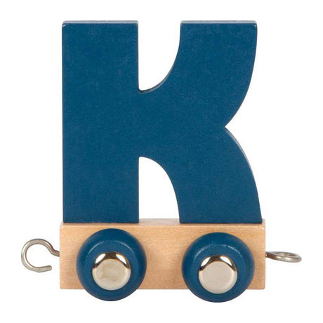 Small foot - train de lettres en bois polaire - k