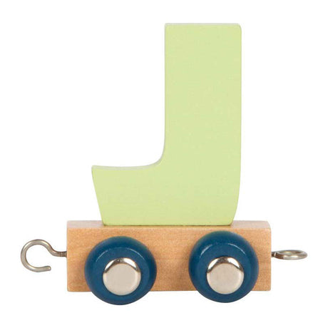 Small foot - train de lettres en bois polaire - j