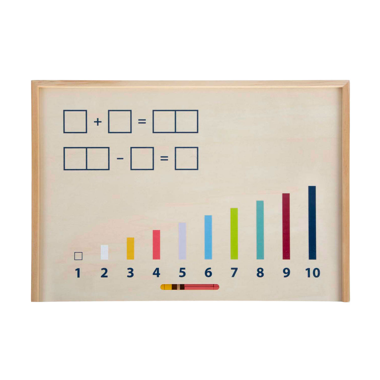Small foot - boîte d'apprentissage en bois avec tiges mathématiques et jeu de blocs mathématiques