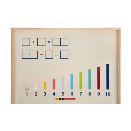 Small foot - boîte d'apprentissage en bois avec tiges mathématiques et jeu de blocs mathématiques