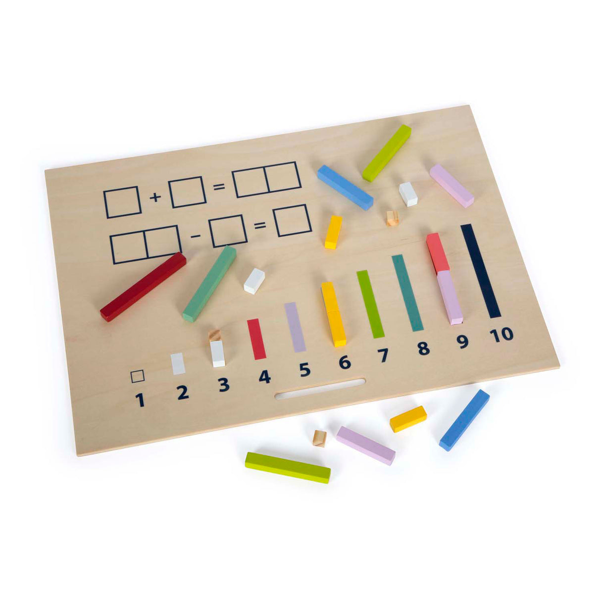 Small foot - boîte d'apprentissage en bois avec tiges mathématiques et jeu de blocs mathématiques