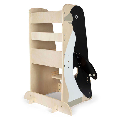 Small foot - tour d'apprentissage en bois pingouin vie sauvage, 92cm