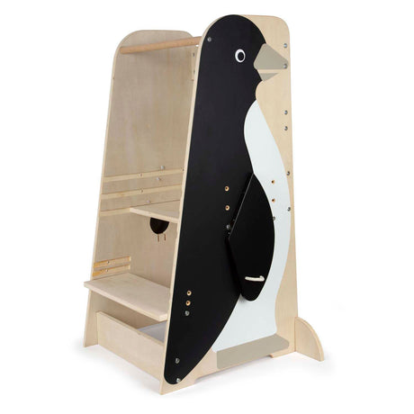 Small foot - tour d'apprentissage en bois pingouin vie sauvage, 92cm