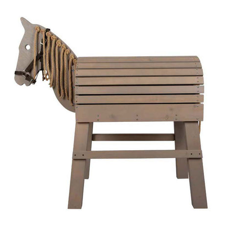 Small foot - cheval en bois gris
