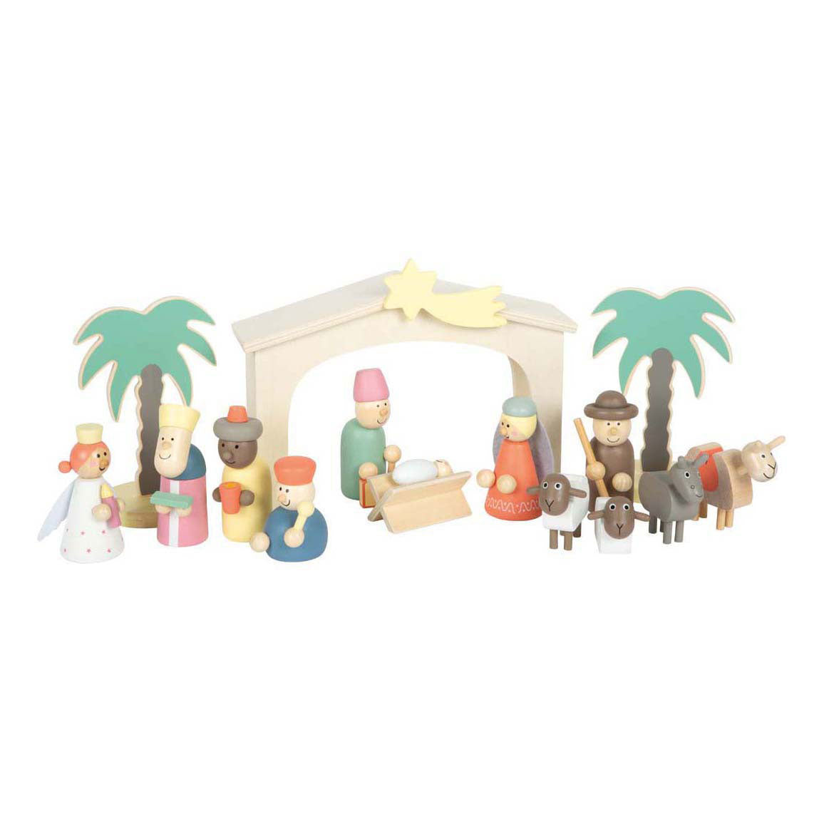 Small foot - Coffret de jeu d'histoire de Noël avec crèche en bois