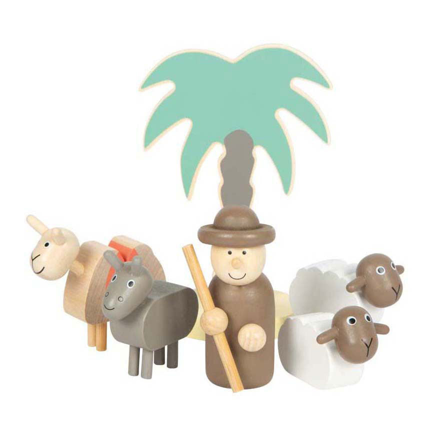 Small foot - Coffret de jeu d'histoire de Noël avec crèche en bois