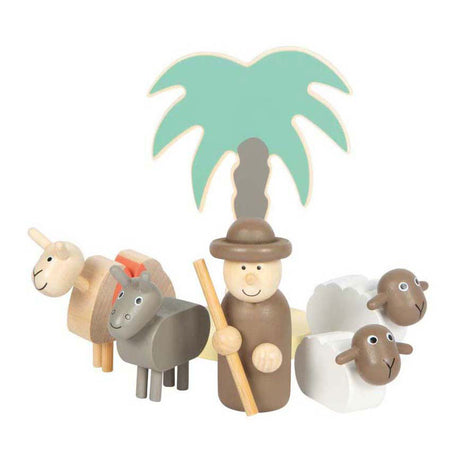 Small foot - Coffret de jeu d'histoire de Noël avec crèche en bois