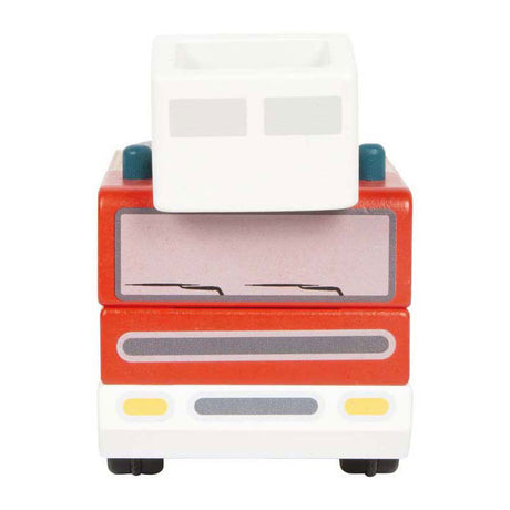 Small foot - camion de pompier en bois avec échelle tournante
