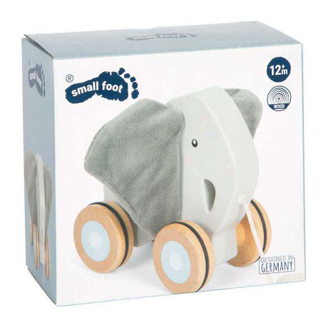 Small foot - éléphant à tirer en bois avec oreilles crépitantes