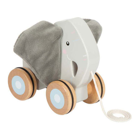 Small foot - éléphant à tirer en bois avec oreilles crépitantes