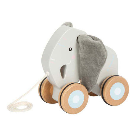 Small foot - éléphant à tirer en bois avec oreilles crépitantes