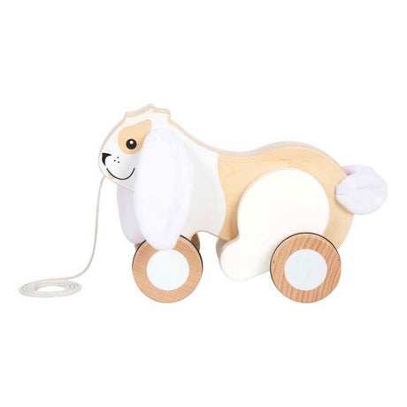 Small foot - lapin à tirer en bois avec oreilles crépitantes