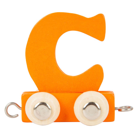 Small foot - train de lettres en bois orange - c - 12 pièces