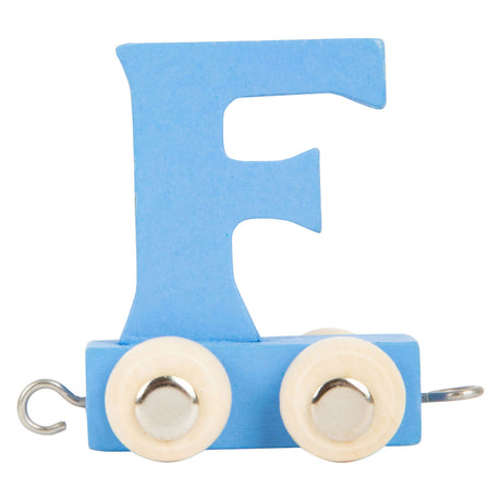 Small foot - train de lettres en bois bleu - f - 12 pièces