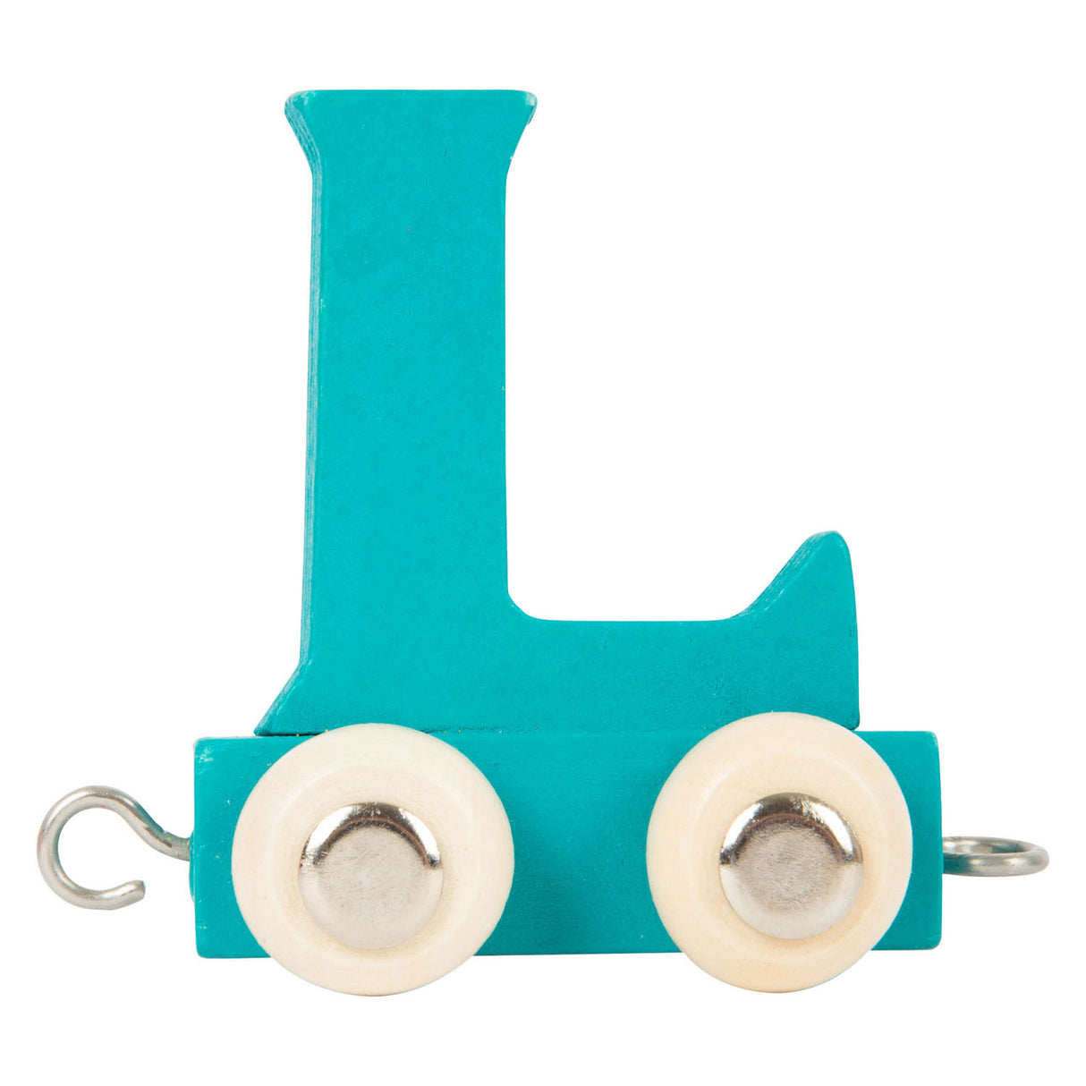 Small foot - train de lettres en bois bleu - l - 12 pièces