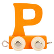 Small foot - train de lettres en bois orange - p - 12 pièces