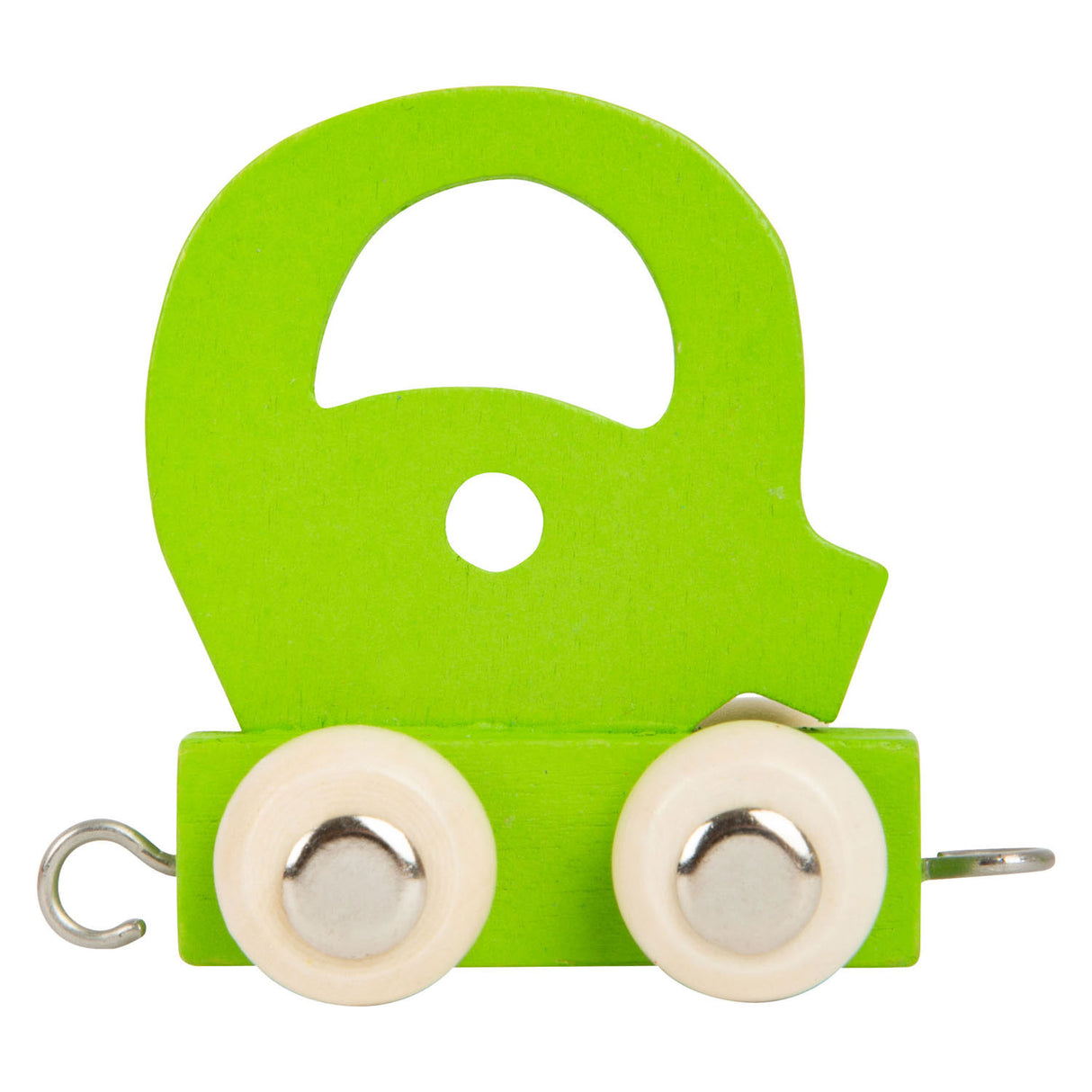 Small foot - train de lettres en bois vert - q - 12 pièces