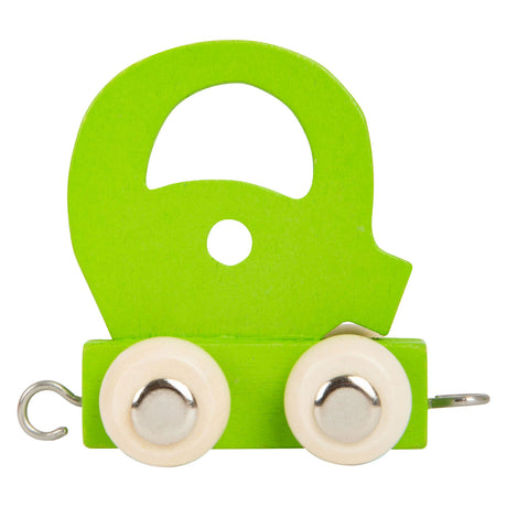 Small foot - train de lettres en bois vert - q - 12 pièces